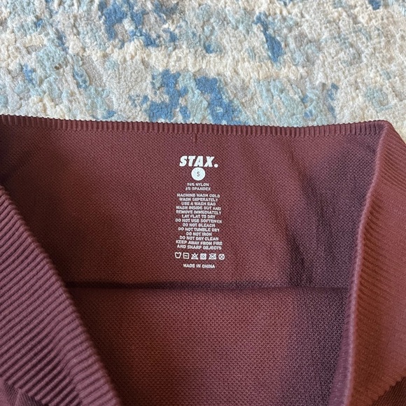 STAX chocolate brown seamless leggings small - Picture 3 of 4